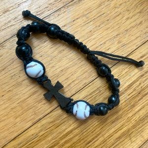 Baseball Cross Bracelet
